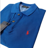 Polo πικέ Ralph Lauren μπλε ρουά